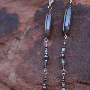 red tiger's eye • leopard jasper • agate sunglasses eye glasses chain